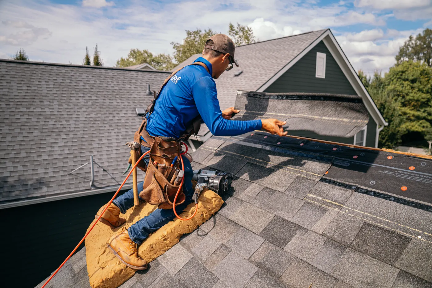 Roof inspection documented on a Hannah Crossing home